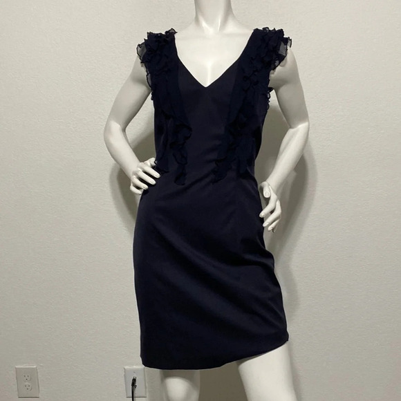 Rebecca Taylor Yacht Club Sheath Dress Navy Blue Size 8 - Picture 2 of 11